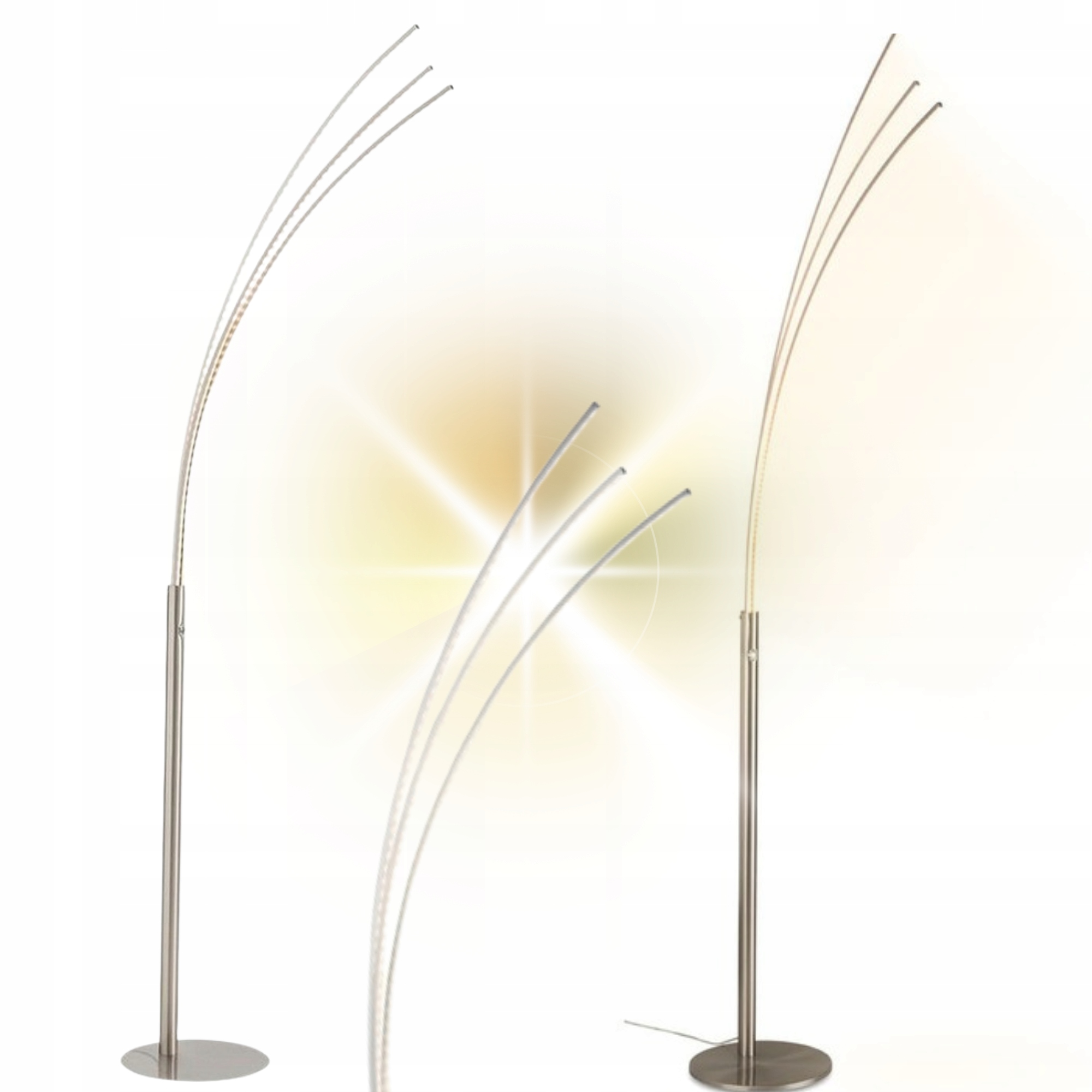 lampa stoj2 Lampa podłogowa Livarno HOME zintegrowane źródło LED 19 W szary - obrazek 1