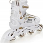 Rolki Regulowane RAVEN Profession White/Gold 38-42 z płozą łyżwową