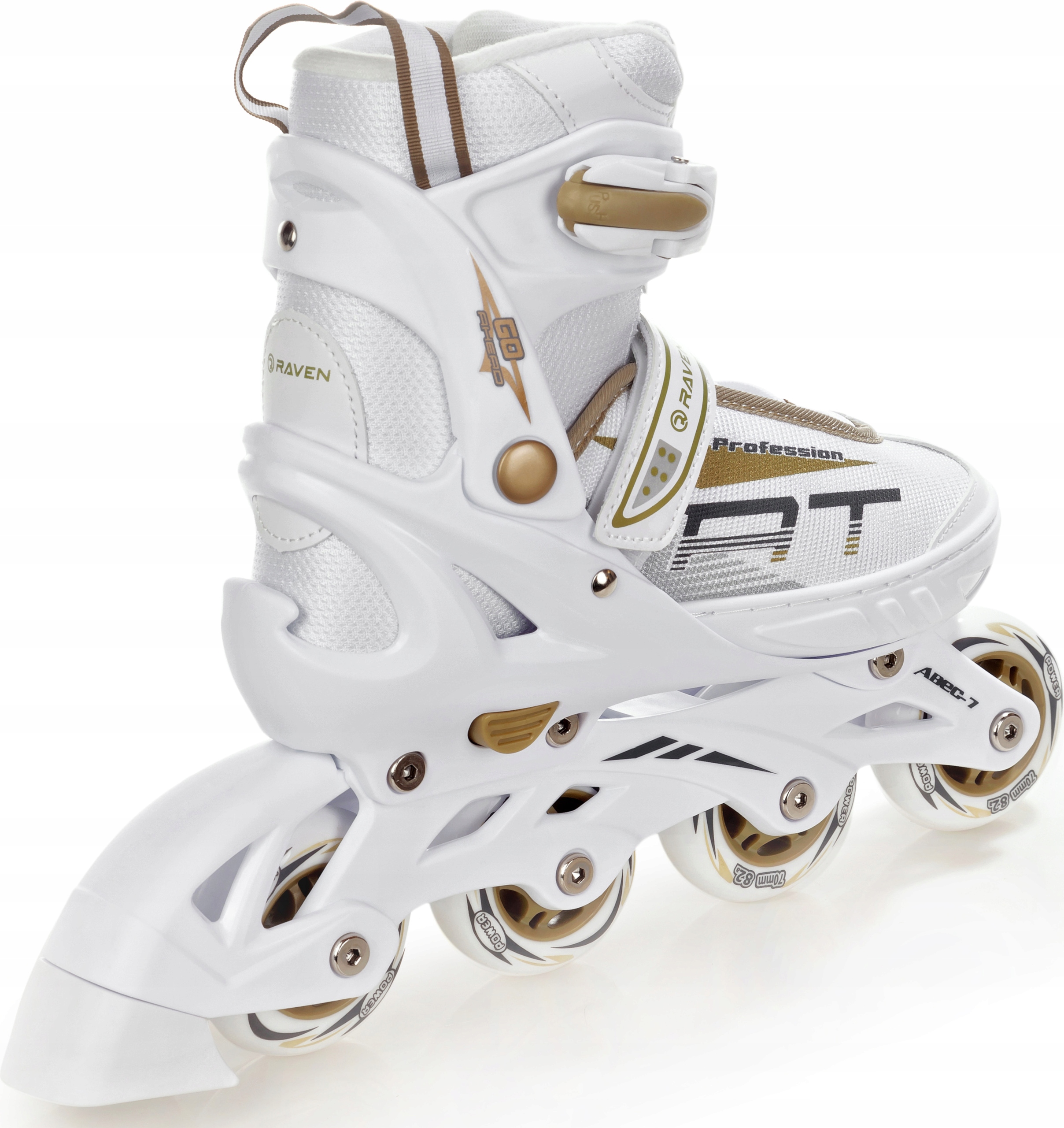 rolki Rolki Regulowane RAVEN Profession White/Gold 38-42 z płozą łyżwową - obrazek 1